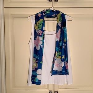 Tropical flower scarf